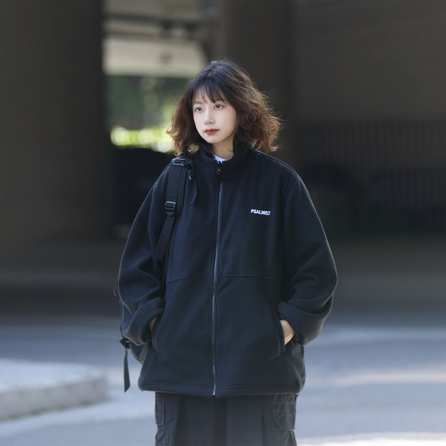 阿于呆日系复古摇粒绒立领开衫卫衣男秋冬加厚保暖休闲内搭外套女,男装,卫衣,淘宝优惠券,粉丝福利购,淘宝优惠卷