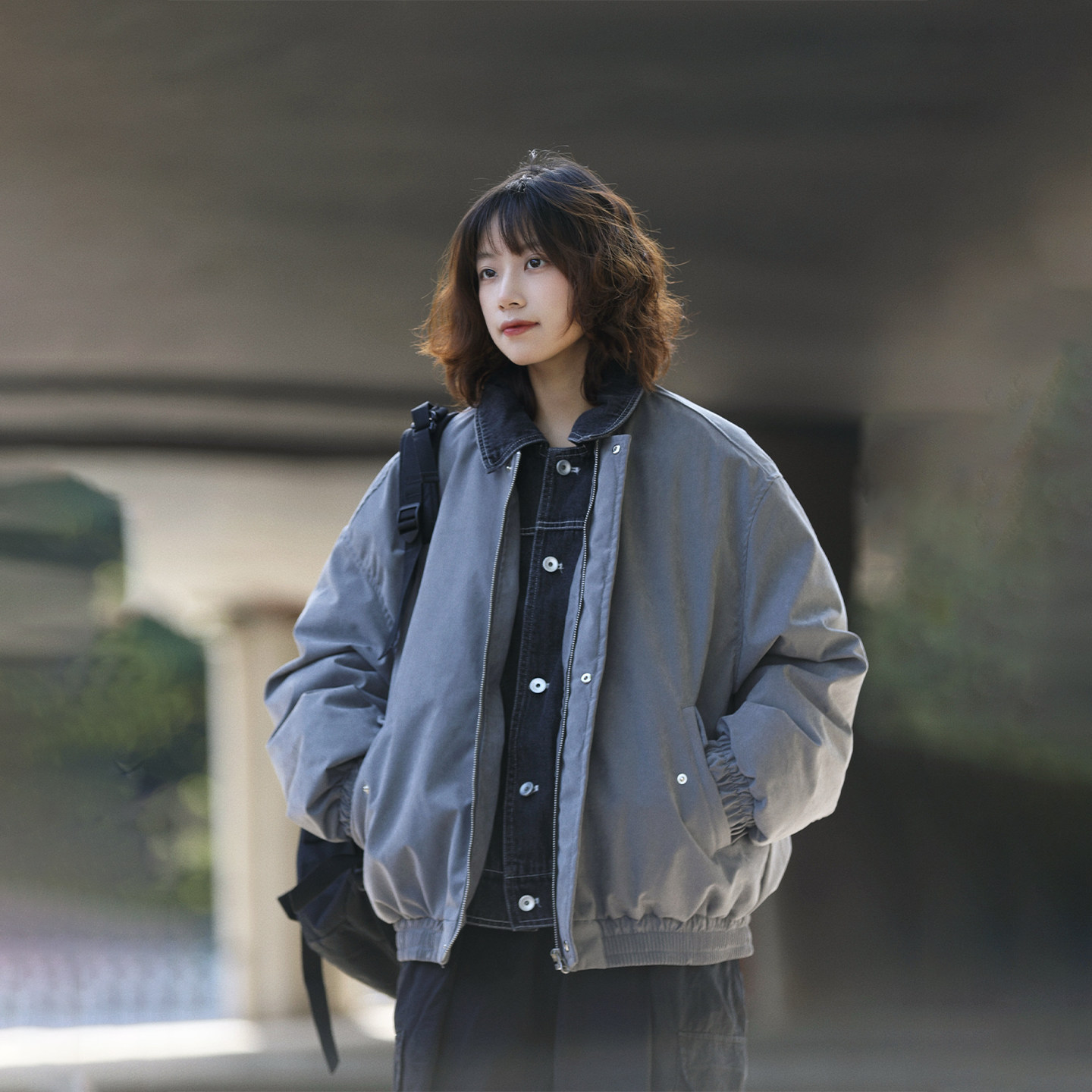 阿于呆美式拼接假两件设计夹克棉衣男冬季加厚保暖工装棉服外套女,男装,棉衣,淘宝优惠券,粉丝福利购,淘宝优惠卷