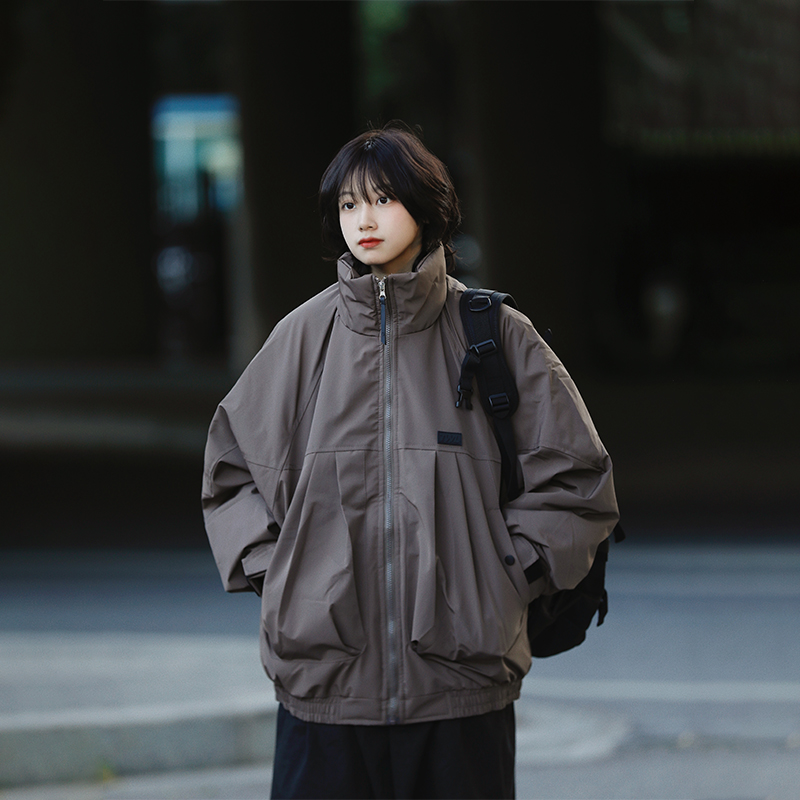 阿于呆加厚冬季口袋棉衣保暖