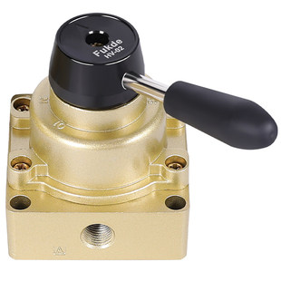 气动三位四通HV手转阀02手动开关03手板阀气缸04控制换向200D气阀