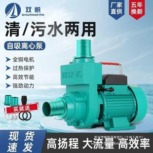 污水泵家用自吸水泵大流量高扬程抽水泵铸铁离心式 ZDK自吸式 水泵