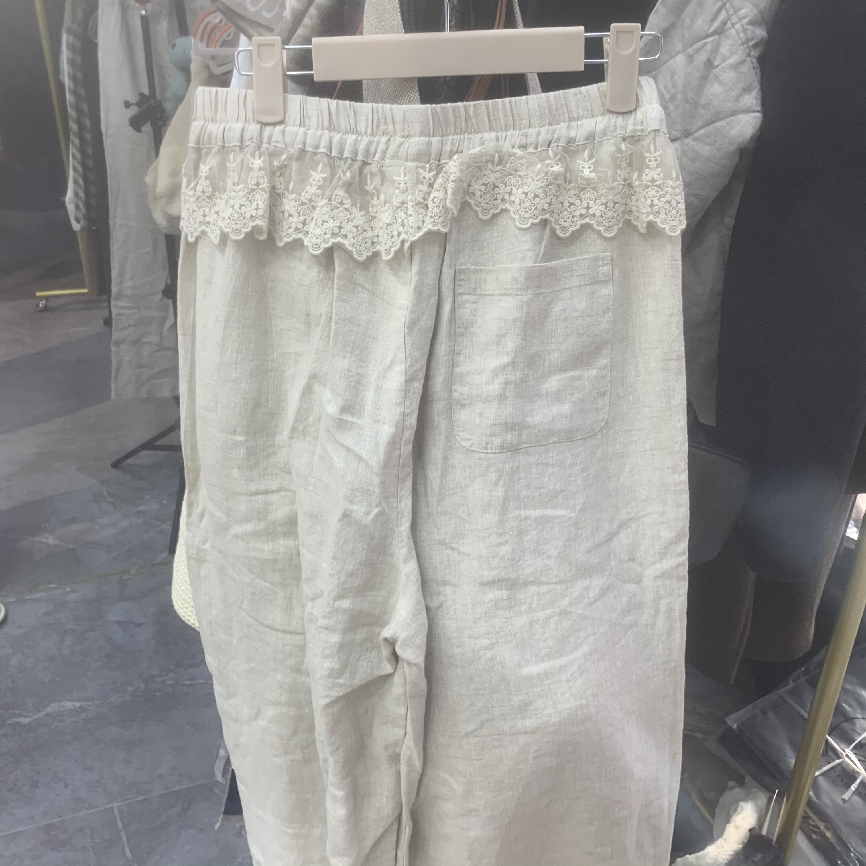 汉麻花边九分裤 DK26