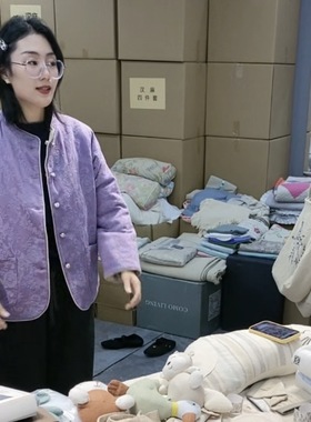 汉麻大提花棉衣 双面可穿 8627