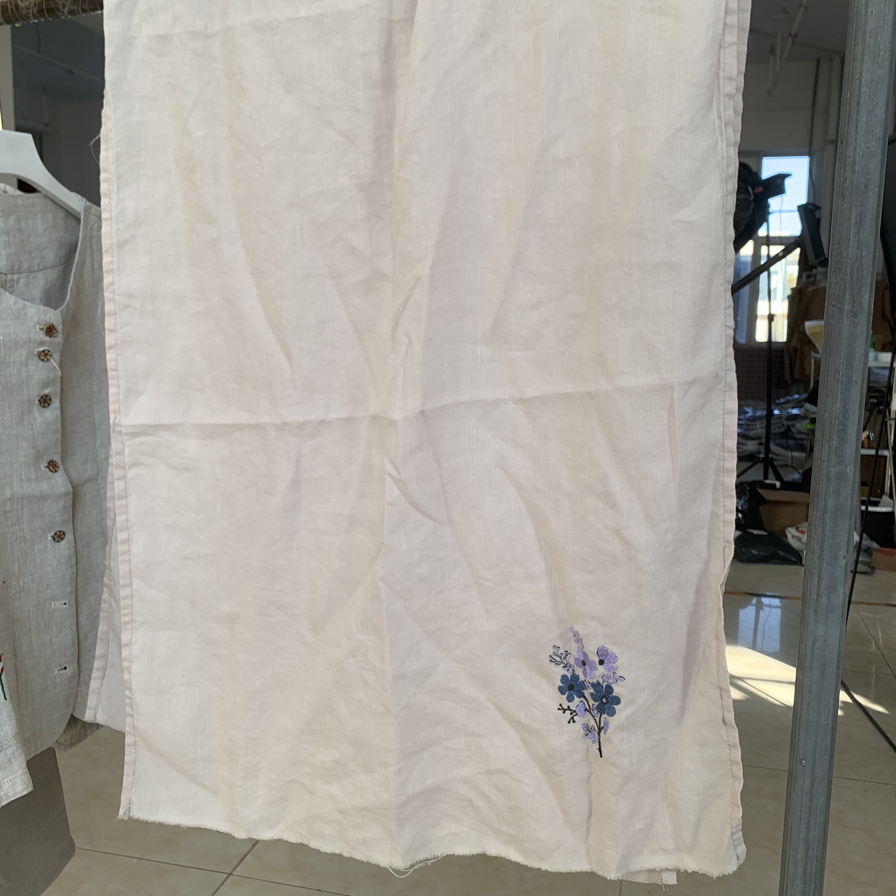 韩单亚麻手绣围巾披肩,居家布艺,浴巾,淘宝优惠券,粉丝福利购,淘宝优惠卷