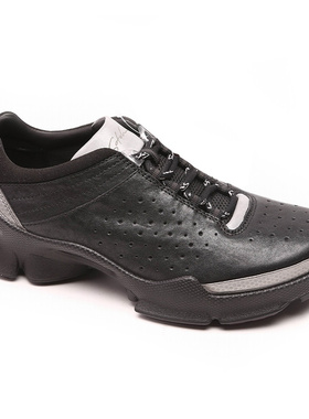 沙驰女鞋商场专柜同款正品厚底户外休闲鞋女士真皮皮鞋A32A7N0027