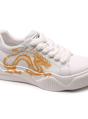 沙驰男鞋2026新款运动休闲真皮厚底板鞋皮鞋13V5B3824/13V5B3978