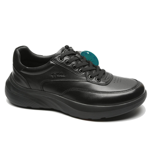 沙驰男鞋专柜正品2025新款运动休闲鞋男士真皮轻便软底皮鞋行云