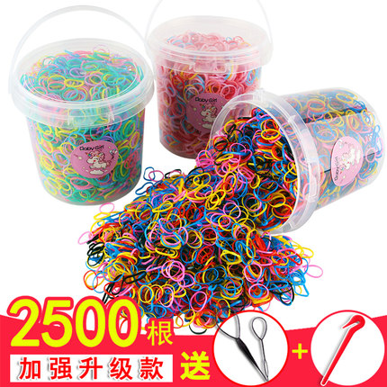女童一次性橡皮筋高弹力宝宝不伤头发头绳儿童扎头发彩色发圈迷你