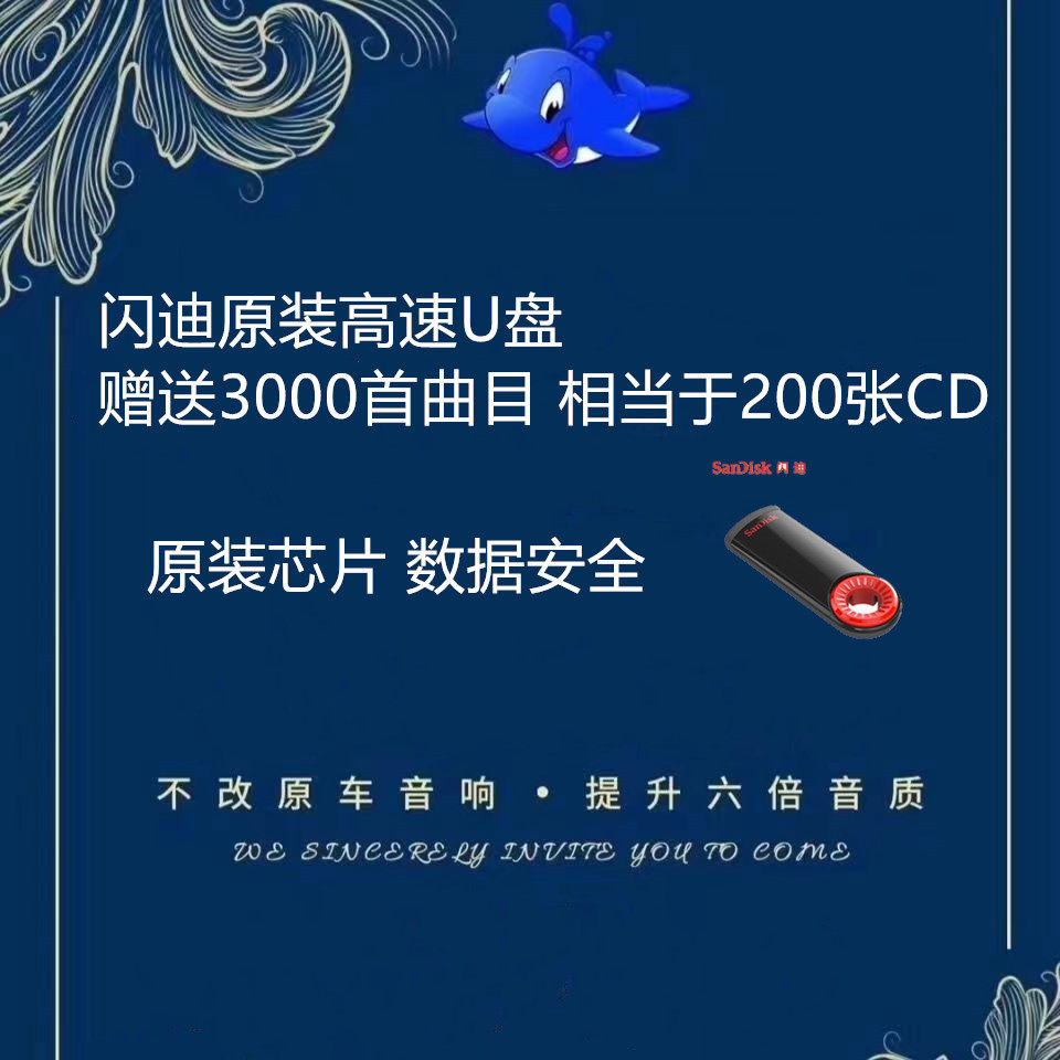蓝鲸先锋九头鸟汽车音乐闪迪u盘歌曲车载  U盘  车载专用 无损音使用感如何?
