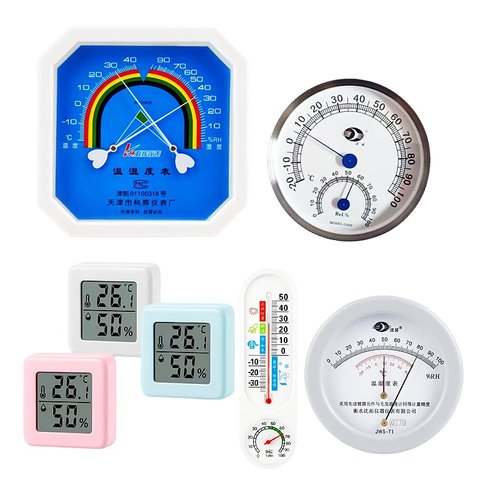 温湿度计监测仪八角形圆形免电池