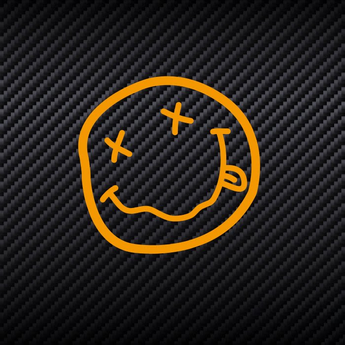 摇滚nirvana涅槃乐队经典标志镂空汽车贴纸反光窗油箱盖改装车贴