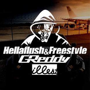 后挡风玻璃车贴日本改装 车窗拉花创意hellaflush反光贴纸 jdm个性