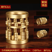 魅力猫铜笔筒摆件实心铜笔筒摆件书桌工艺礼品摆件6号铜算盘笔筒