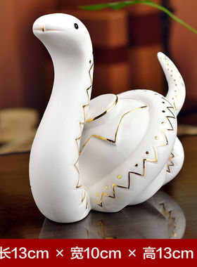 东方泥土创意中式陶瓷工艺动物摆件办公室客厅卧室桌面生日礼品12