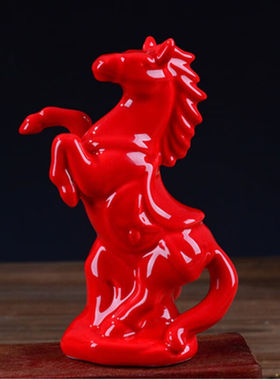 fwfw陶瓷大小号红色十二生肖属相摆件鼠牛虎兔龙蛇马羊猴鸡狗猪家