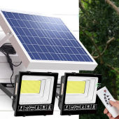 绿京太阳能灯户外一拖二防水庭院灯新农村照明道路路灯室外景观灯