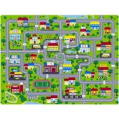 星期树爬爬垫整张儿童跳房子地垫地毯爬行垫城市交通场景地图游戏