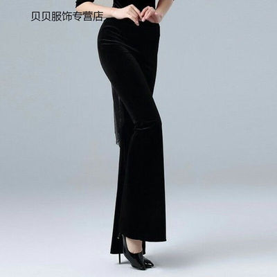 尤克达蒂YOOKDD形体服女套装金丝绒连体秋冬季新款高档黑色带暗扣