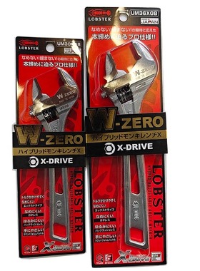 日本LOBSTER虾牌X握把扳手轻薄大开口活动扳手UM-30XGB UM36XGB