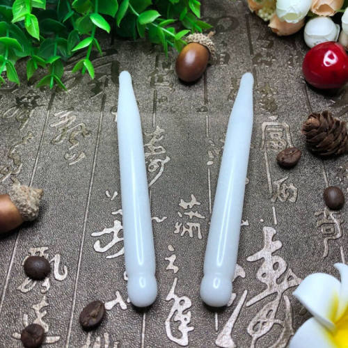 天然水晶玉石按摩棒刮痧板面部拨经棒眼部点穴棒拨筋棒白玉点穴棒