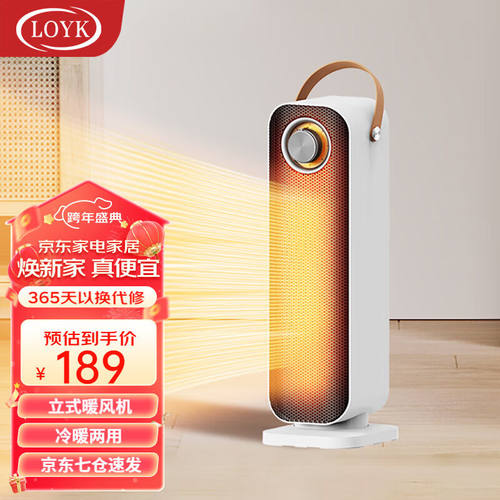 LOYK德国取暖器冷暖两用家用立式暖风机2000W大功率速热摇头电暖