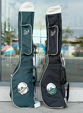 malbon新款高尔夫球包枪包防水加厚布料可折叠便携式单肩球杆包