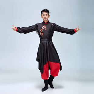 出租达斡尔族服蒙古服舞蹈演出服男少数民族服饰白马筷子舞表演服