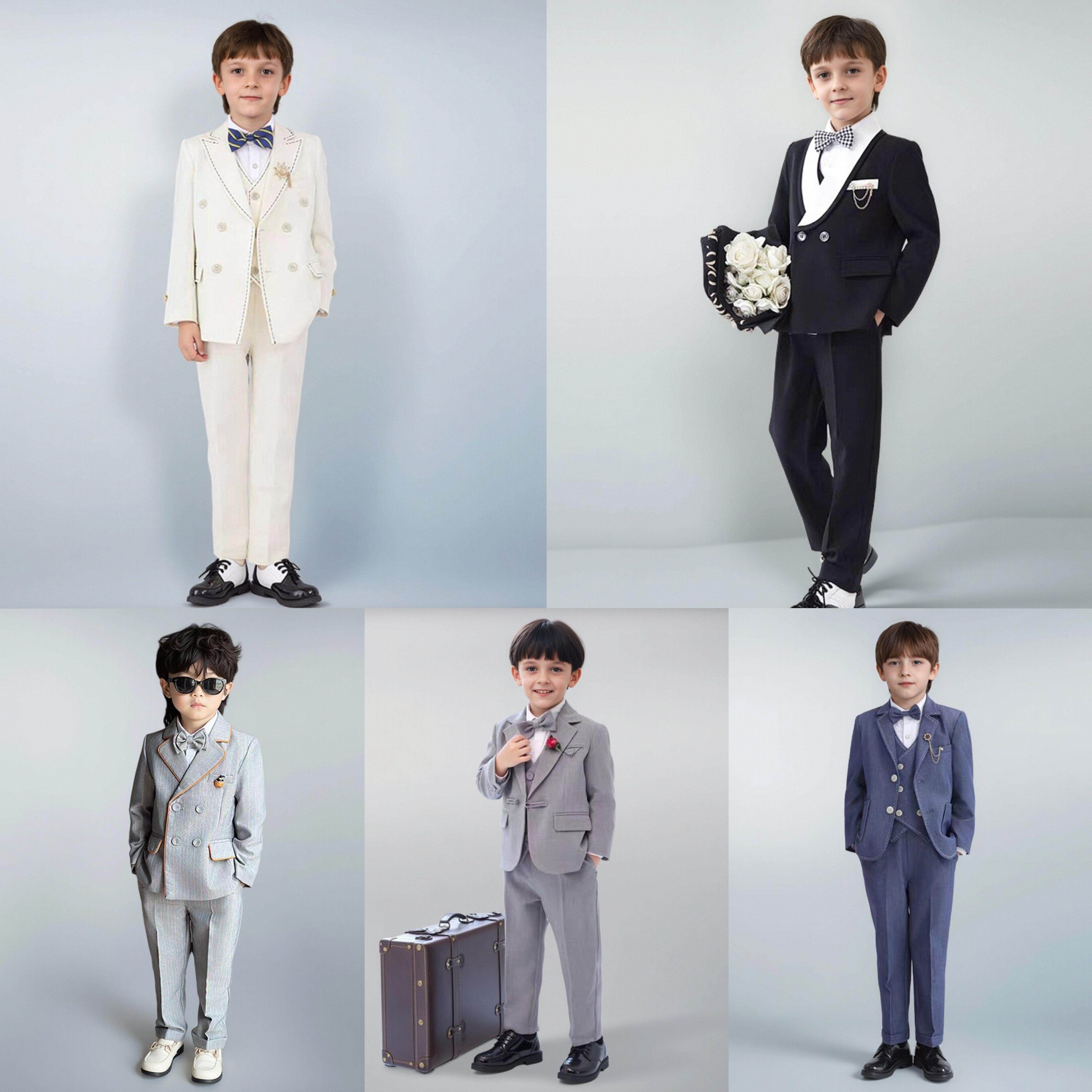 出租男童西装套装帅气男孩主持人钢琴礼服演出服花童婚礼儿童西服