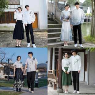 出租新中式民国风班服诗歌朗诵合唱演出服初高中生国庆古典表演服