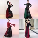 复古国风舞服女 民族舞蹈服中青年改良旗袍修身 出租古典舞服装 新款