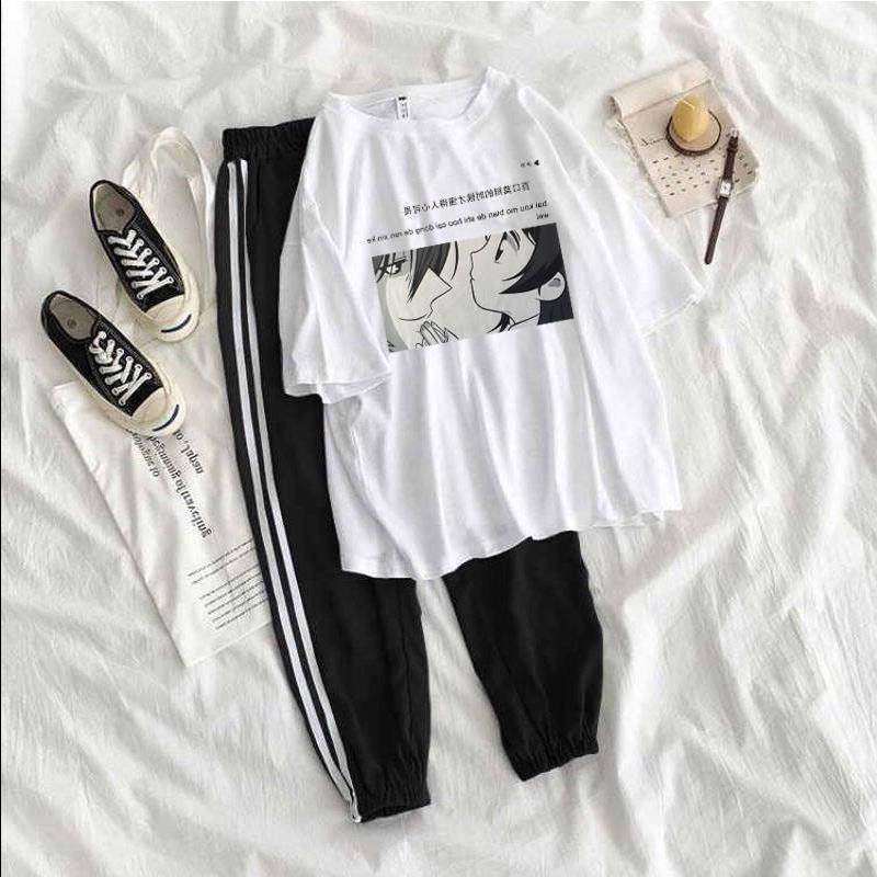 2020新款网红运动套装夏季大码女装韩版学生短袖闺蜜装宽松两件套|msdalam kategori Butik wanita / wanita, menetapkan/pakaian seragam pelajar/seragam kerja, saman sukan Leisure - dari Buy2taobao.com untuk memberikan perkhidmatan ejen Taobao profesional membeli