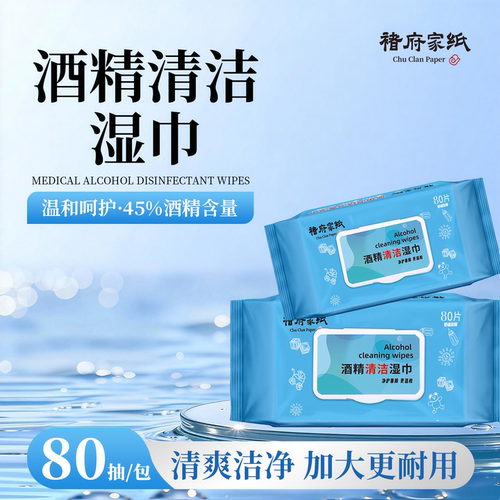 24包整箱酒精抗菌消毒湿巾80抽