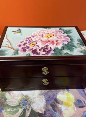 元旦新年桌面收纳双层多功能化妆首饰盒收纳箱