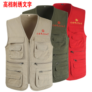 中国摄影家协会多功能摄影网眼马甲多口袋春秋薄款男超大口袋背心