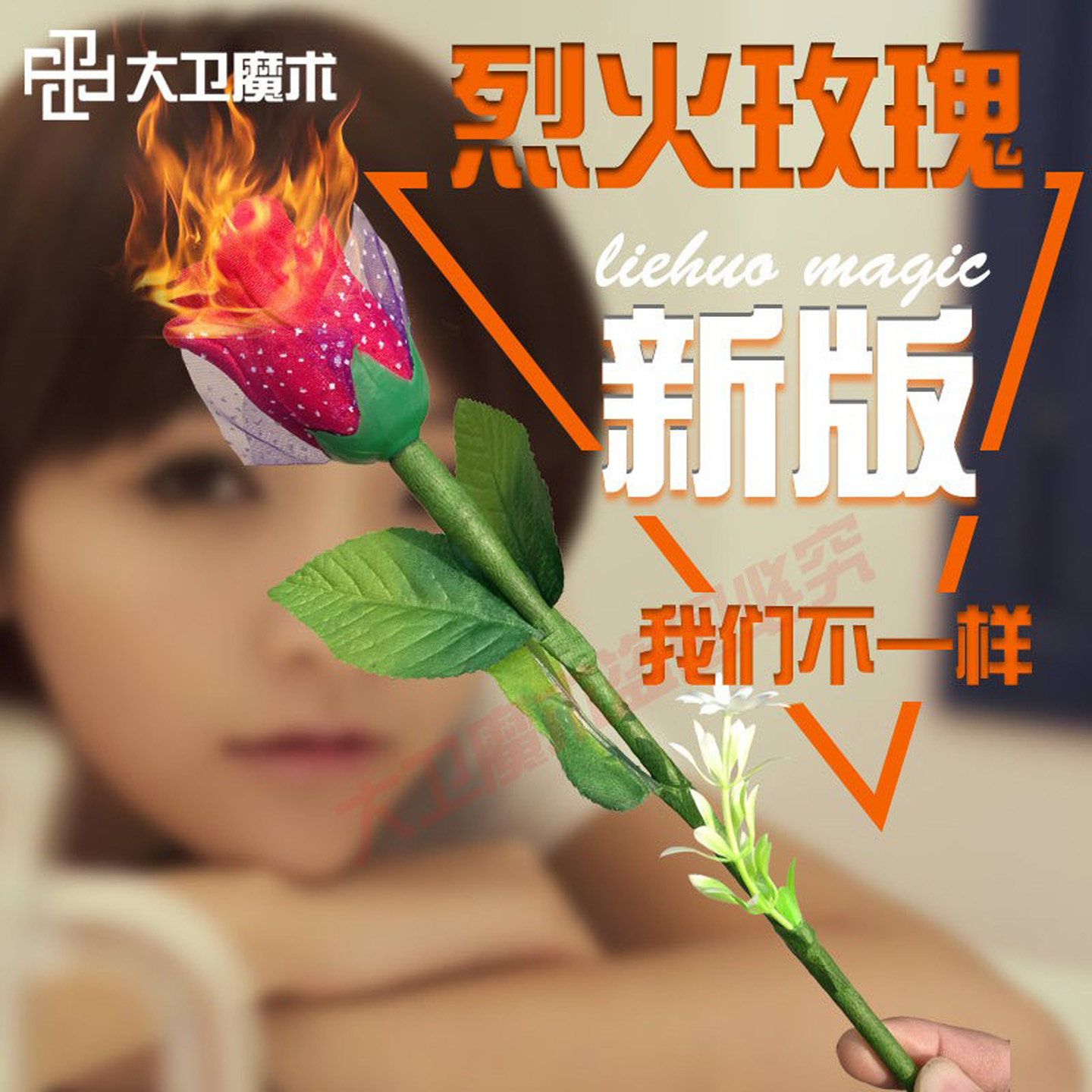 燃烧变玫瑰花套装火把玫瑰