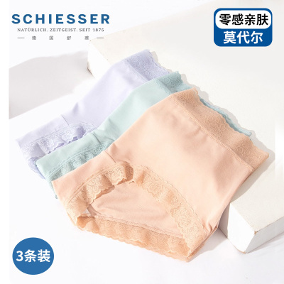 女士内裤80S莫代尔蕾丝边