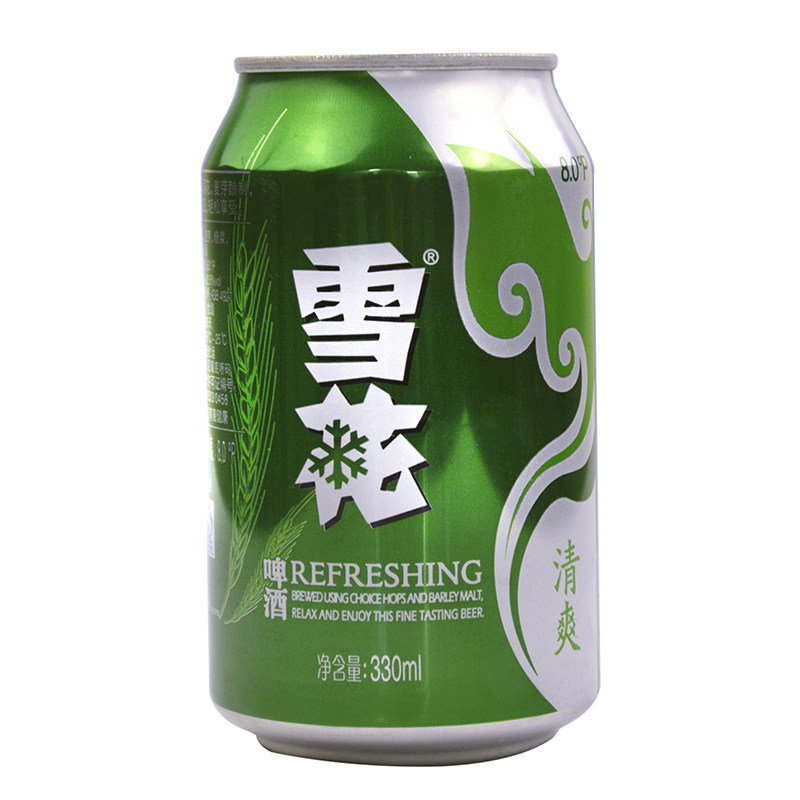 雪花啤酒 雪花清爽8度330ml*24听 整箱听装罐装啤酒江浙沪皖可送|ruв категории вино, пиво - от Buy2taobao.com для оказания профессиональной услуги покупки агента Taobao