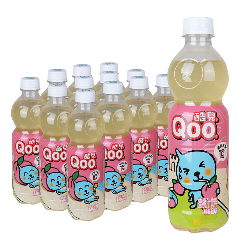 可口可乐 酷儿 水蜜桃味 450ml*12瓶 江浙沪皖可送