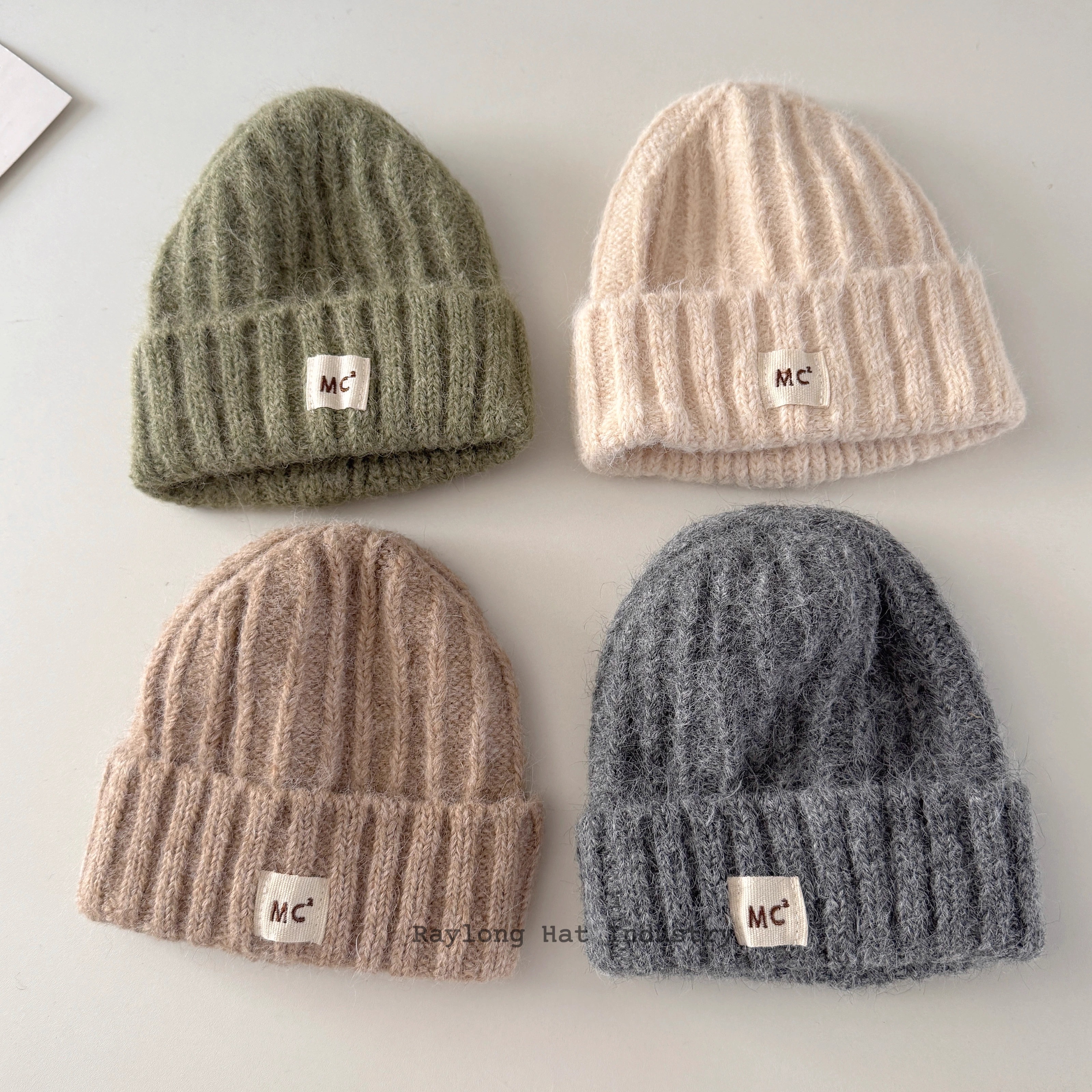 儿童帽子秋冬个性小布标雅针织瓜皮帽子男女宝宝保暖帽子潮