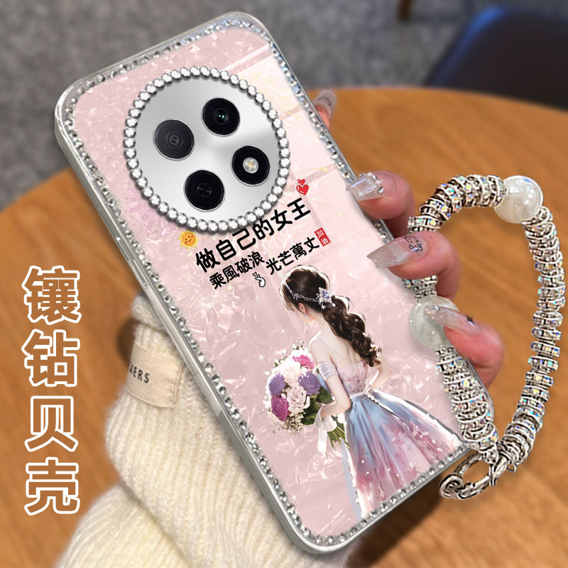 高级感电镀贝壳纹镶钻  不掉漆 不掉色