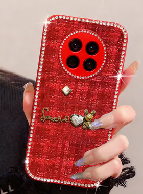 马年红色新年款适用荣耀Magic8手机壳针织3新款X10网红X20SE小香风8x喜庆3女款4布艺X60GT防摔X50GT本命年