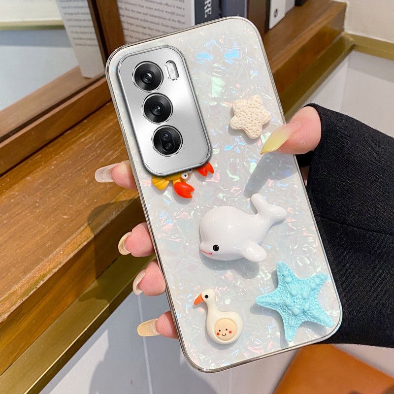 夏日小清新贝壳适用OPPOReno12手机壳巨好看7se全包A93硅胶15保护套15夏天5/2026年外壳10新款13高端8女款7