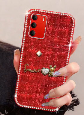 马年红色新年款适用realme真我V70手机壳布艺V30新款V5 5G女款Q3S新品11+春节V11S保护套Q5PRO结婚12+针织12X