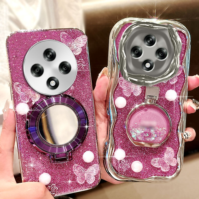 紫色爆闪带支架适用OPPOA3 5G手机壳全包R17高级感A9X简约A95防摔8ultra外壳A9保护套K11女款K10活力版水钻