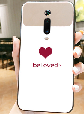 白色爱心玻璃镜面适用红米K20PRO手机壳K20小米K30i/K30PRO手机套redmi壳女潮k3o创意ins风por/p网红全包防摔