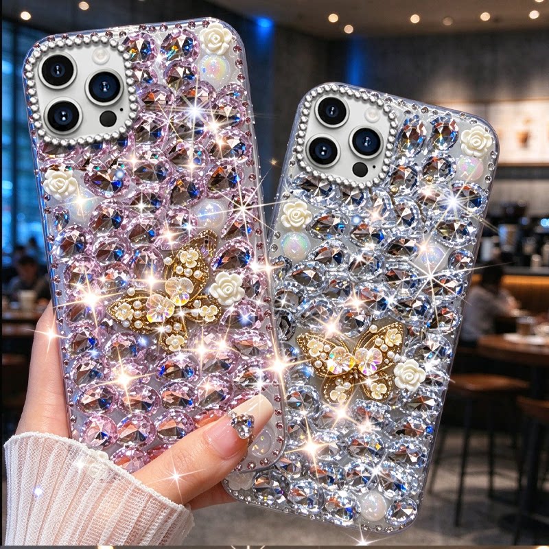 羊年新款奢华镶钻适用苹果iPhone14ProMax手机壳水钻6外壳12满钻13网红17Pro保护套SE(第三代)/2027年7硅胶15