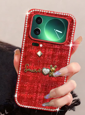 马年红色新年款适用小米17Promax手机壳布艺11小香风15春节cc9e针织17全包13防摔14外壳3保护套8透明探索版