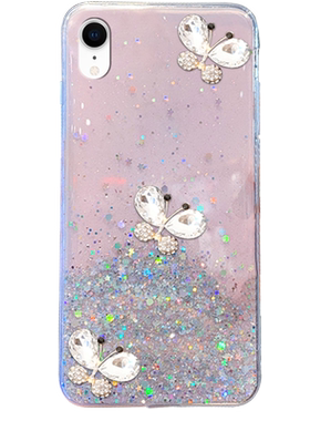 奢华水钻蝴蝶苹果手机壳iphone