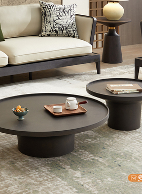 全友家居线下门店同款 东方风 棠悦系列 800999H 大小圆茶几组合