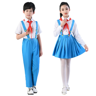 儿童大合唱团演出服装校服小学生红领巾朗诵幼儿园男女主持表演服
